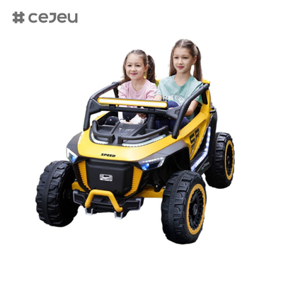 CJ-8809 Kids Seater Rijd op UTV Car, met 12V7AH*1 4x390 motor,2.4G RC, leer stoel, muziek, LED, Bluetooth, USB