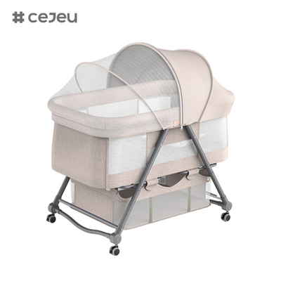 CJ-BJJ-001 Verstelbare hoogte baby wieg Verstelbare hoogte baby wieg bed Wieg met wieg300D linnen doek vier kleuren