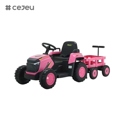 CJ-DLS-X18 kinderen elektrische tractor speelgoed auto dubbele motor 12v batterij aangedreven plastic rit op speelgoed auto met muziek LED-licht