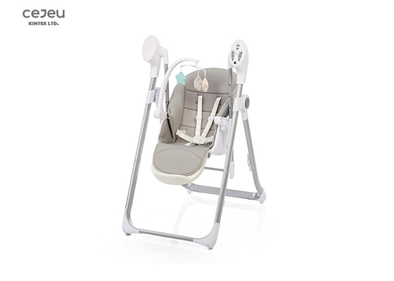 Het Ergonomische Vouwbaar Doen leunen van Grey Baby Feeding High Chair