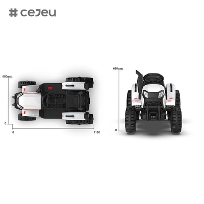CJ-1009A Kinderen rijden op een tractor met afstandsbediening, elektrische tractor met aanhangwagen voor peuters met krachtige dubbele motoren,