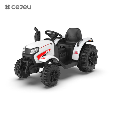 CJ-1009A Kinderen rijden op een tractor met afstandsbediening, elektrische tractor met aanhangwagen voor peuters met krachtige dubbele motoren,