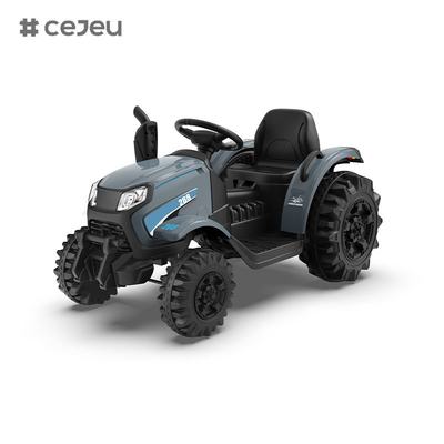 CJ-1009A Kinderen rijden op een tractor met afstandsbediening, elektrische tractor met aanhangwagen voor peuters met krachtige dubbele motoren,