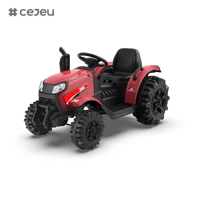 CJ-1009A Kinderen rijden op een tractor met afstandsbediening, elektrische tractor met aanhangwagen voor peuters met krachtige dubbele motoren,
