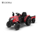 CJ-1009B Kinderen rijden op een tractor met afstandsbediening, elektrische tractor met aanhangwagen voor peuters met krachtige dubbele motoren,