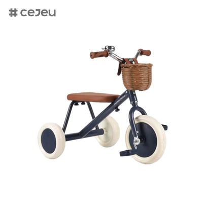 CJ-T-212, driewieler, geweven rotan grote mand, Hoog koolstofstaal frame met super sterke draagkracht