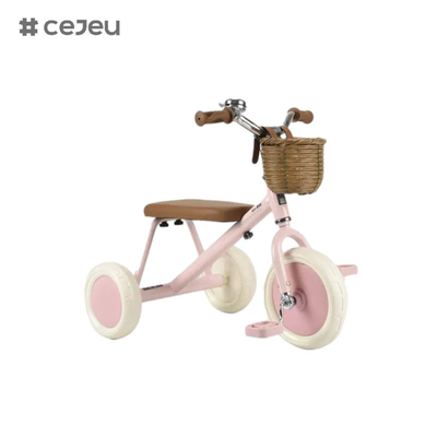 CJ-T-212, driewieler, geweven rotan grote mand, Hoog koolstofstaal frame met super sterke draagkracht