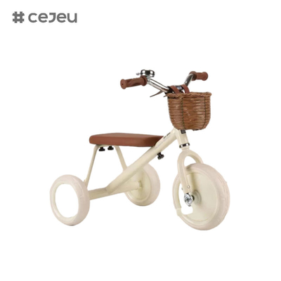 CJ-T-212, driewieler, geweven rotan grote mand, Hoog koolstofstaal frame met super sterke draagkracht