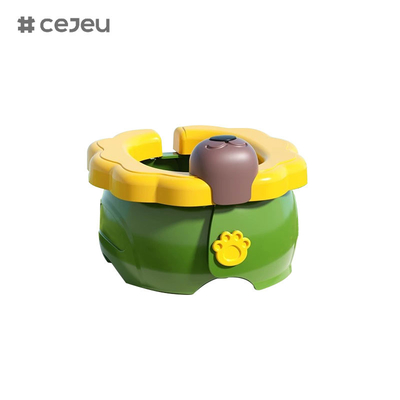 CJ-6901Kinderen gaan naar buiten vouw toilet voor jongens en meisjes baby auto nood toilet, blauw groen geel 3 kleuren beschikbaar