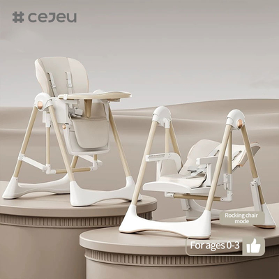 CJ-28,2 in 1+PP+Swing,Grey/White/Pink/Brown,vier kleuren,Verpakkingsgrootte 64*31*57cm,Betrouwbare en veilige kinderstoel