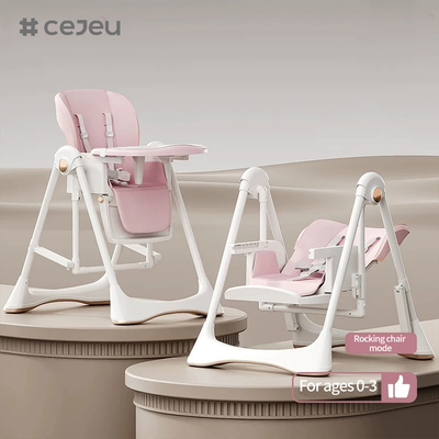 CJ-28,2 in 1+PP+Swing,Grey/White/Pink/Brown,vier kleuren,Verpakkingsgrootte 64*31*57cm,Betrouwbare en veilige kinderstoel