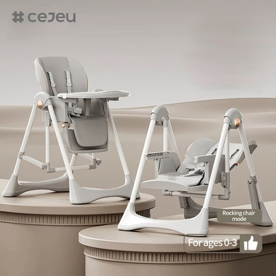 CJ-28,2 in 1+PP+Swing,Grey/White/Pink/Brown,vier kleuren,Verpakkingsgrootte 64*31*57cm,Betrouwbare en veilige kinderstoel