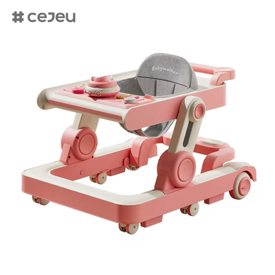 QRBB-866, babywalker, 2 in 1 3 Hoogtecorrector Wiel*6 Rem/Muziek/Speelgoed Veiligheid tegen vallen