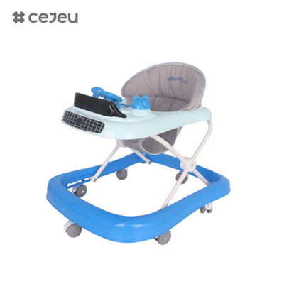 CJ-1166, babywalker, Muziek 3 Hoogte-insteller Stil wiel*6 Kussen: Linnen Een klik vouw