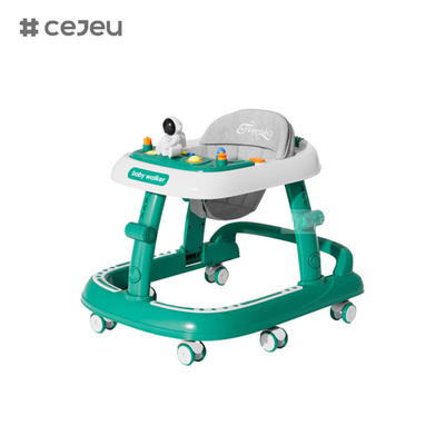 CJ-5688, babywalker, Muziek 7 Hoogte regelaar Stil wiel * 6 Kussen: Linnen Een klik vouwbaar, Rood Groen Zwart