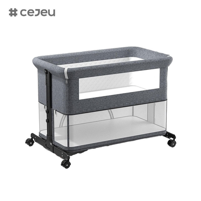 Babybed 3 in 1, vouwbaar babybed met muggenvet, matras inbegrepen, hoogteverstelbaar kinderbedje voor pasgeboren baby's