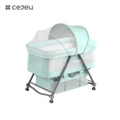 CJ-BJJ-001 Verstelbare hoogte baby wieg Verstelbare hoogte baby wieg bed Wieg met wieg300D linnen doek vier kleuren