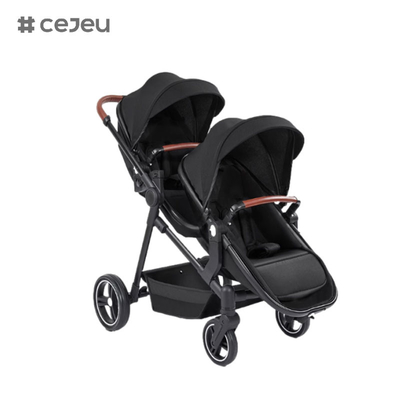 CJ-PSD-S600T Nieuw ontwerp vouwbare loskoppelbare dubbel kinderwagen Twin Stroller voor 0-3 jaar oude baby's