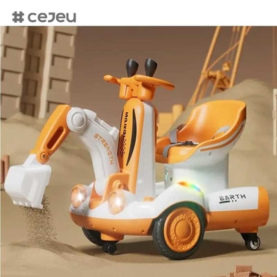 CJ-HB-919 Nieuw 2 in 1 Kinderen Elektrische Balance Car / 360 graden draaien Kinderen Digger Rijden Op Auto Graafmachine