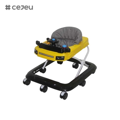 CJ-XTD-401,2025 Nieuw model Baby Walker 3-in-1 Plastic Push Walker met verstelbare niveaus voor kinderen leren en lopen Europese standaard
