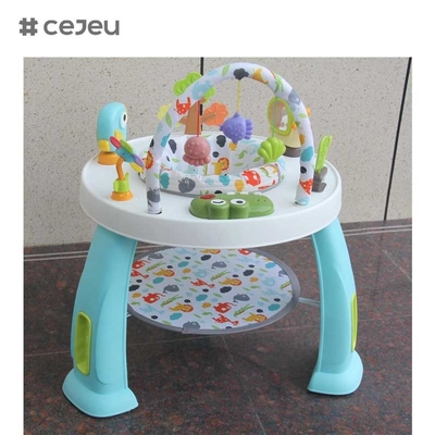 CJ-XTD-901 3-in-1 multifunctionele kinderactiviteitstafel Baby Walker en Interessante bouwblok met plastic frame