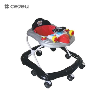 CJ-XTD-105 nieuwe babywalkers multifunctioneel zwart goedkoop eenvoudig babywalker met muziek lage prijs hot sale met remhoogte verstelbaar