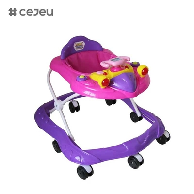 CJ-XTD-105 nieuwe babywalkers multifunctioneel zwart goedkoop eenvoudig babywalker met muziek lage prijs hot sale met remhoogte verstelbaar