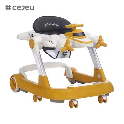 CJ-MLT-611Laatste ontwerp Goedkope babywalker Leer lopen/ Babywalker met muziek en speelgoed/ Ronde model vouwbare babywalker