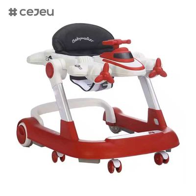 CJ-MLT-611Laatste ontwerp Goedkope babywalker Leer lopen/ Babywalker met muziek en speelgoed/ Ronde model vouwbare babywalker