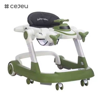 CJ-MLT-611Laatste ontwerp Goedkope babywalker Leer lopen/ Babywalker met muziek en speelgoed/ Ronde model vouwbare babywalker