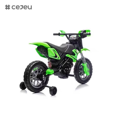 CJ-XB-8015 12V accu aangedreven motorfiets elektrische vuilniswagen voor kinderen 3-8 jaar met trainingswielen Hoorn & Start Sound Certified En71