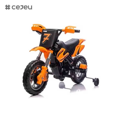 CJ-XB-8015 12V accu aangedreven motorfiets elektrische vuilniswagen voor kinderen 3-8 jaar met trainingswielen Hoorn & Start Sound Certified En71