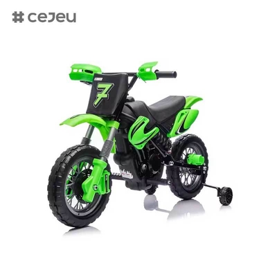 CJ-XB-8015 12V accu aangedreven motorfiets elektrische vuilniswagen voor kinderen 3-8 jaar met trainingswielen Hoorn & Start Sound Certified En71