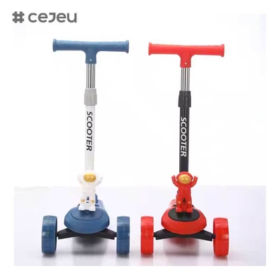 CJ-YLKB-808 2025 Hot Selling Kleine Astronaut Elektrische Scooter voor Kinderen Drie PU Wiel Licht en Muziek Veerkrachtig en Goedkoop Dansproduct