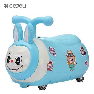 CJ-SL-616 Schattig Elektrisch Rit-op Speelgoed voor Kinderen Binnen Plastic Stuurwiel Zwaaiwagens met Schuiffunctie