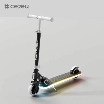 CJ-ADD-R1 vouwbare lichtgewicht tweewiel aluminium legering scooter voor kinderen hoogte verstelbare stoel achterrem 50 kg maximale belasting 5+ jaar PU wielen