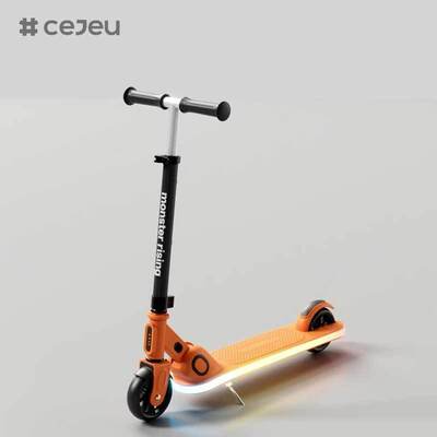 CJ-ADD-R1 vouwbare lichtgewicht tweewiel aluminium legering scooter voor kinderen hoogte verstelbare stoel achterrem 50 kg maximale belasting 5+ jaar PU wielen