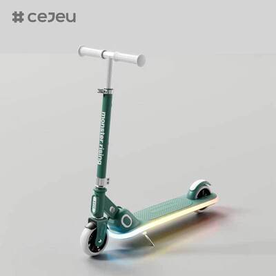 CJ-ADD-R1 vouwbare lichtgewicht tweewiel aluminium legering scooter voor kinderen hoogte verstelbare stoel achterrem 50 kg maximale belasting 5+ jaar PU wielen