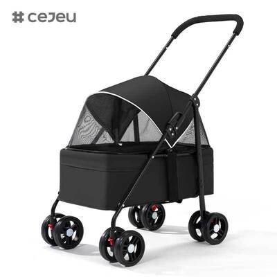 CJ-KBL-CW004-1 Lightweight Pet Strollers Customized Detachable Folding Dog Cart Pet Stroller for Pets