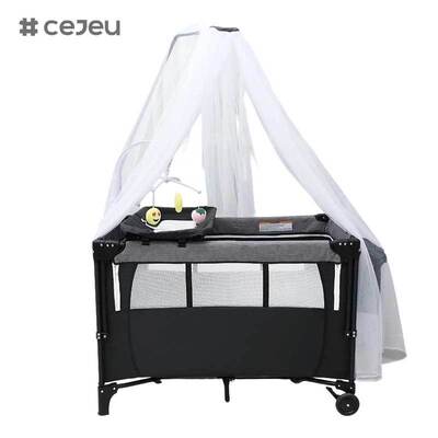 CJ-DM-YC-501 Opvouwbaar Baby Speelbed Babyledikant Splicing Groot Bed, Draagbaar, Verplaatsbaar, Wiegbed voor Pasgeborenen
