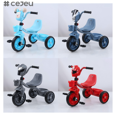 CJ-BDW-1102 Fabrieksdirecte verkoop Cartoonvormige baby driewieler met licht en muziek Plastic materiaal voor 2-7 jaar oud