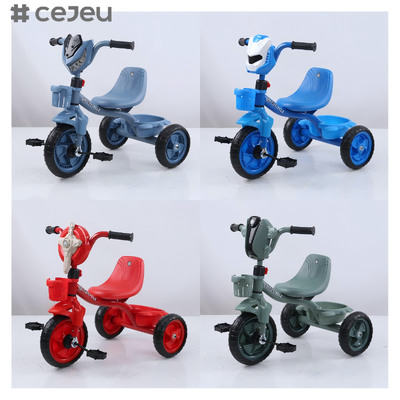 CJ-BDW-1102 Fabrieksdirecte verkoop Cartoonvormige baby driewieler met licht en muziek Plastic materiaal voor 2-7 jaar oud