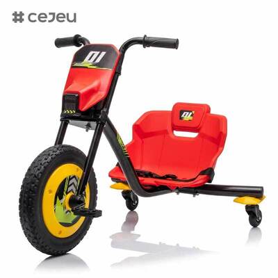 CJ-AHL027 Plastic stoelen 2-7 jaar Batterij aangedreven Pedal Drift Rijden op de auto Outdoor Plezier Achterwielen & Spin